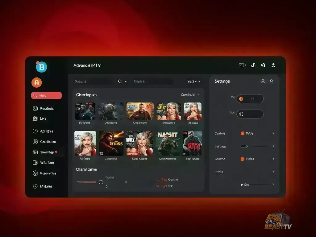 Dashboard showing Beast TV advanced features