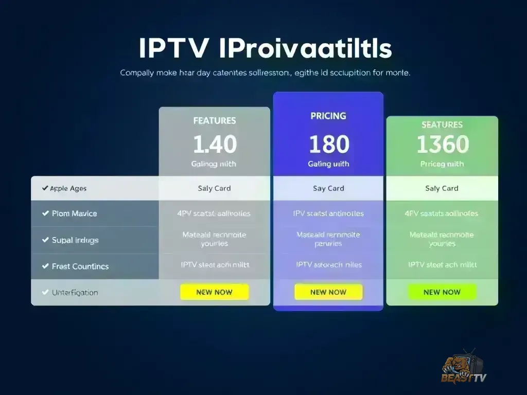 Visual comparison of Beast TV pricing tiers