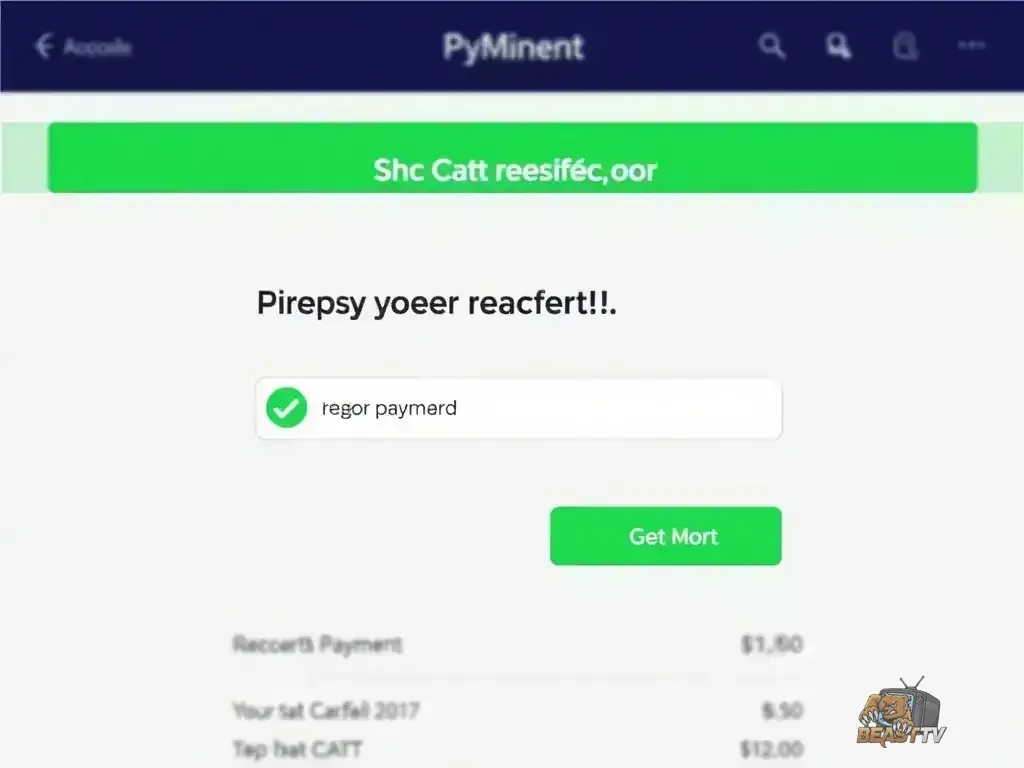 Successful payment confirmation screen